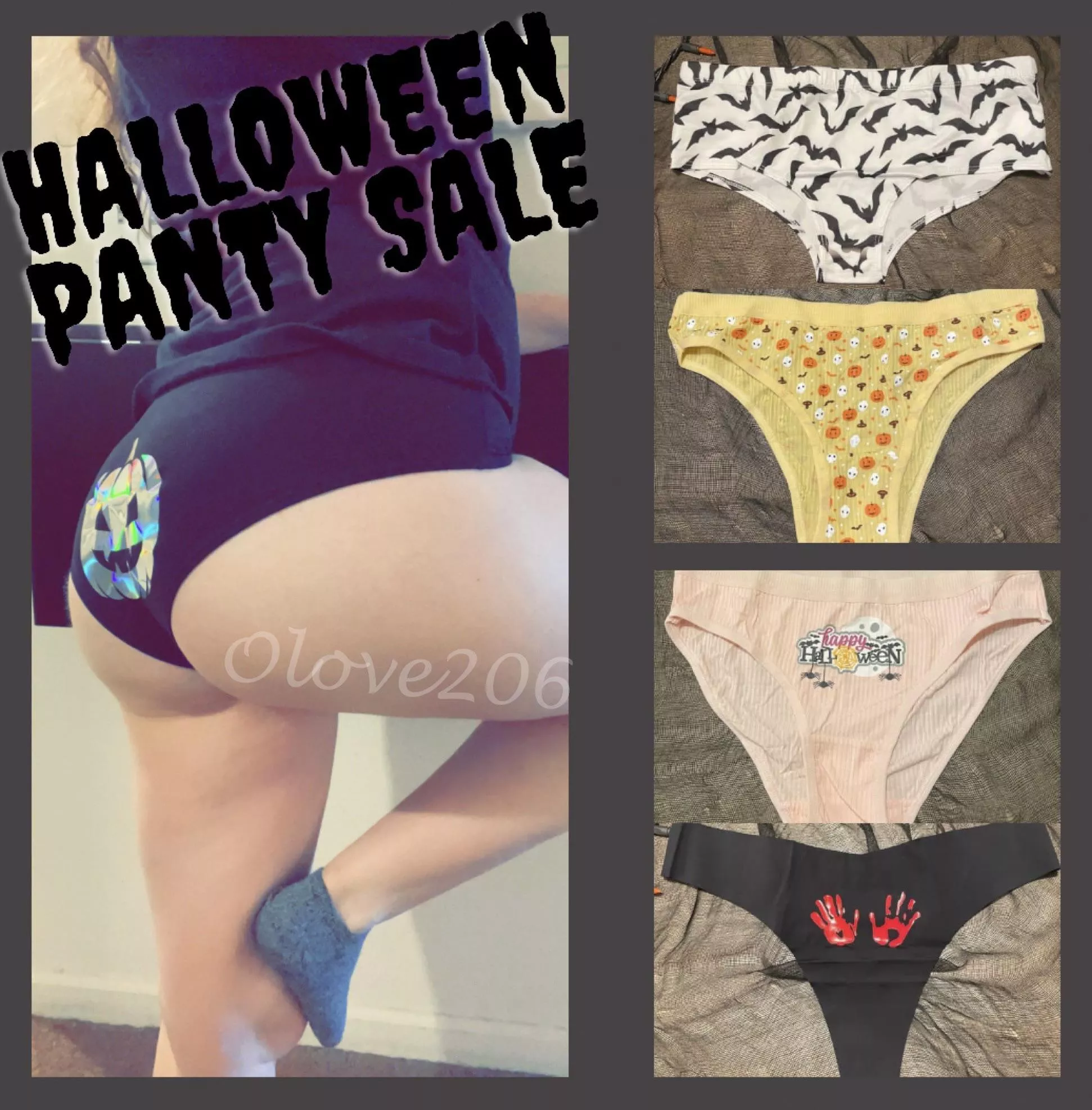 🎃 Tons of Halloween panties available! 🎃 Freebies incl. with each order. 👻Ask for my Spooky drawer & sale list for other services/items! 👻 kik @LivL206 [selling] posted by Olove206