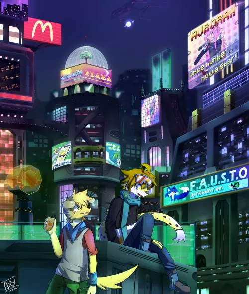 Took me one month to draw. Welcome to the future! - Made by me [@AxyUsagi on Twitter] by AxY_Usagi