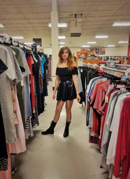 Took my latex out for once! Just a day of normal clothes shopping, hoping to find stuff to pair with latex! by welcome_to_jezebels