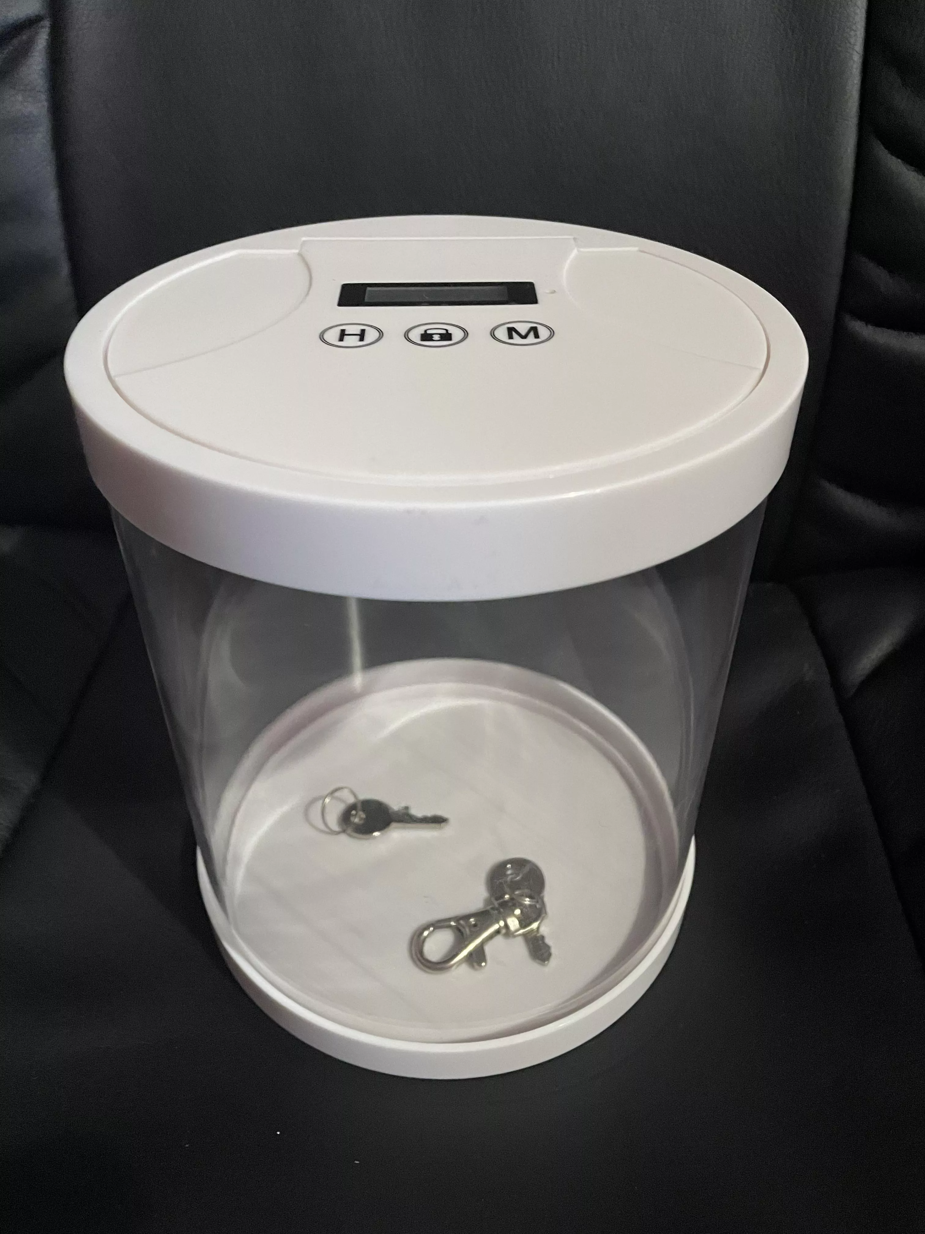 Took my next step because I’m not brave enough to post my keys to someone yet. My heart started racing and my cock started raging against the cage the second I heard the lock click. Waaaaay better feeling than always having access 😅 posted by UKRF1