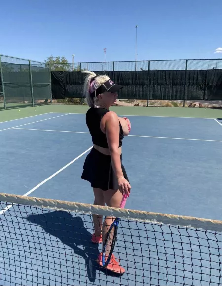 Topless tennis at the country club by Hotbustybarbiex