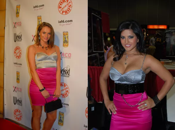 Tori Black and Sunny Leone wearing the same outfit (2009) by pentium1994
