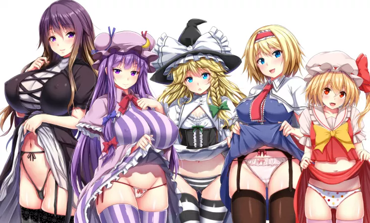 Touhou assorted pantsu by pblewdingston