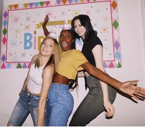 Towering above the birthday girl by whohe123