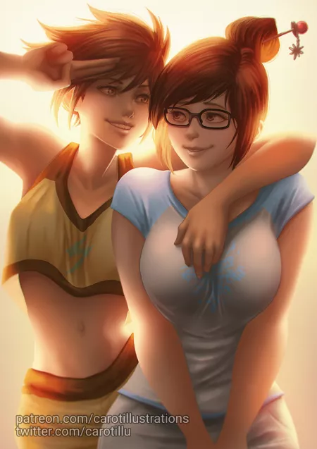Tracer x Mei by Caro Tuts by Lol33ta
