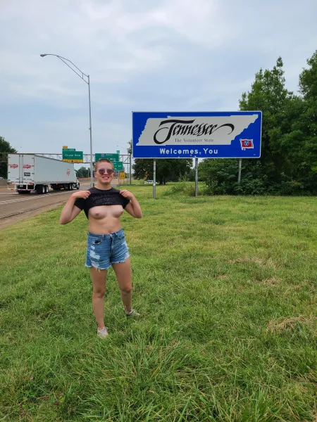 Traveling across the states! Feeling a little more comfortable showing off my chest now that I feel a little more boish. by bleedingpoppies