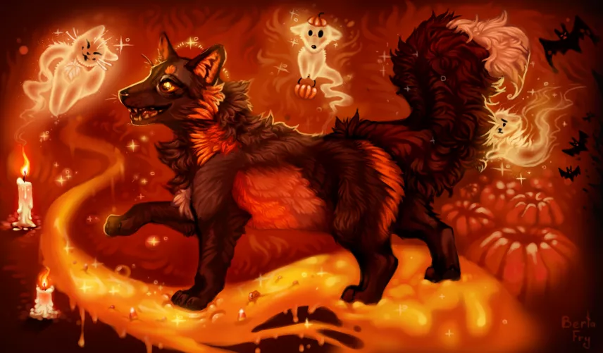 Treat or...treat? Happy Halloween for all of you ^^ (art by me) by red_berta