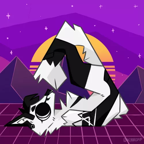 Triangle this time! (art by me) [@hornedpup on twitter] by hornedpup