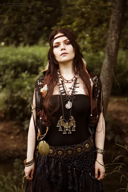 Tribal woman OC by Felora by fel0ra