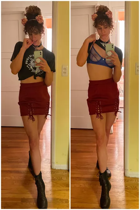 Tried winning my ex back last night with this outfit and I brought tacos. We ended up anal fucking but he doesn’t want to get back with me... so yeah, basically just got used like a little fuck toy again. 🤷‍♀️😅 [F] MILF. by VibeWithMolly