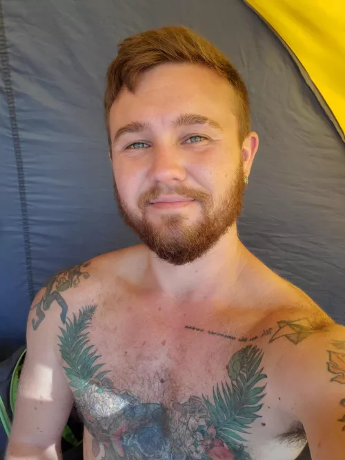 trimmed my beard shorter and I'm loving it, happy friday yall! 🦦💙 by Euphoric-Slice-6266