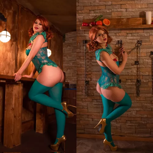 Triss has something special planned for your quest reward. Boudoir Triss cosplay by Carley Bombshell by TheCoswatcher