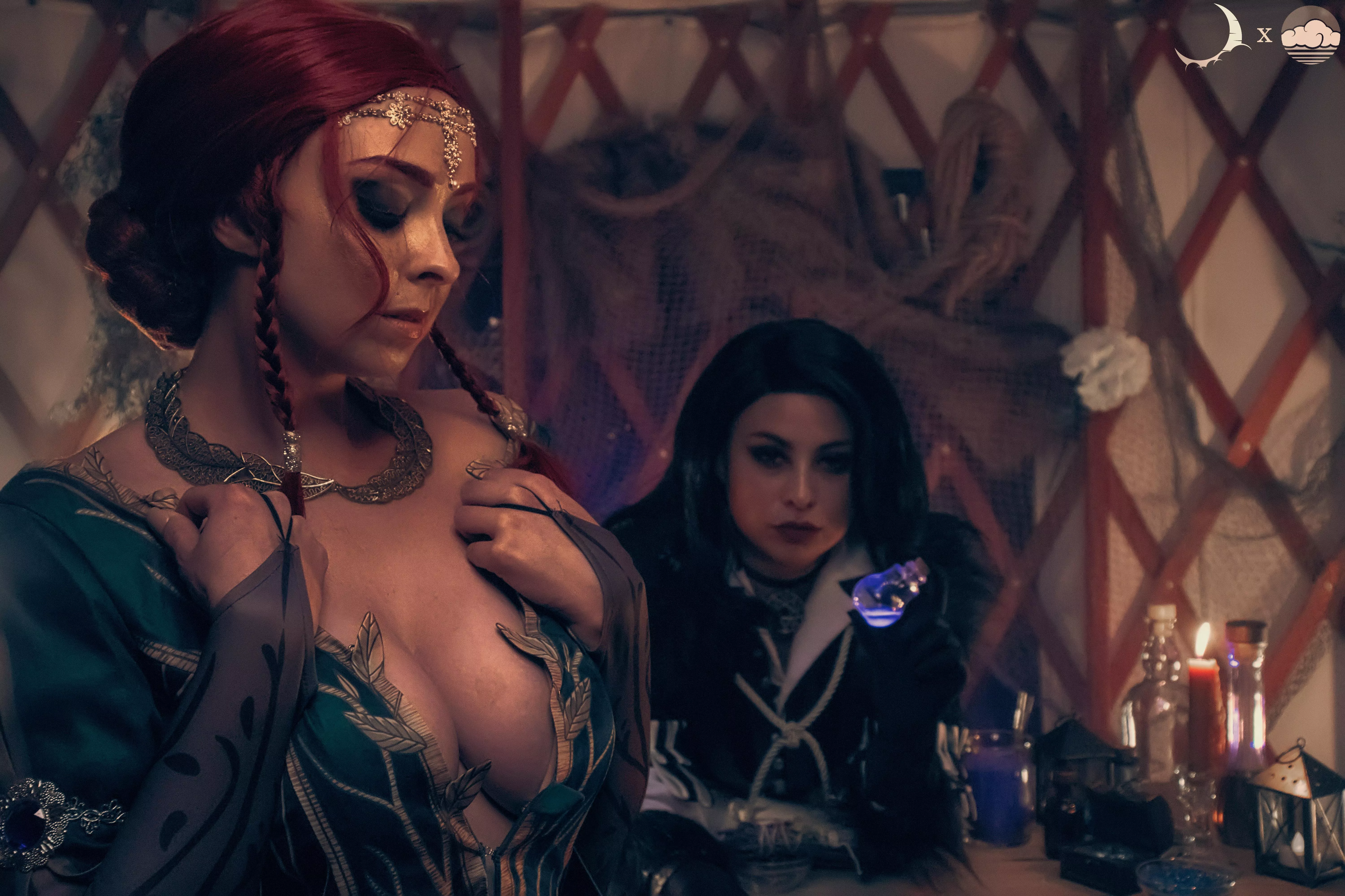 Triss Merigold by Lunaraecosplay [self] and Yennefer by cloudedcalypso posted by Lunaraensfw