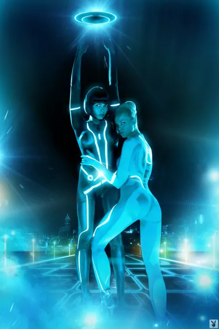 [Tron] Playboy's Sasckya Porto and Irina Voronina by ZadocPaet