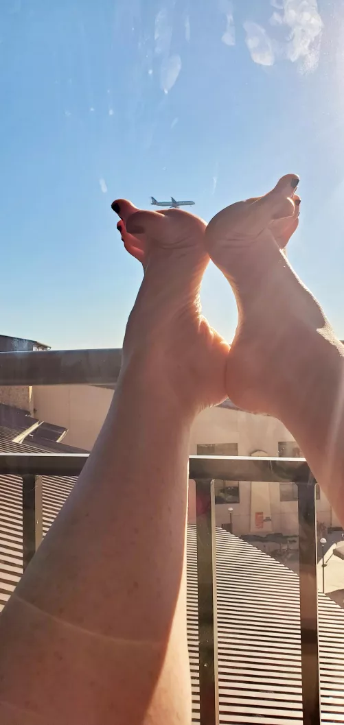 Try as you might you can't escape these soles... the skies not the limit with this goddess 😈 😉👄❤👅 by mombod1234