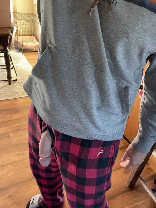 Trying on some new pants. Seem holiday appropriate:) by randommd81