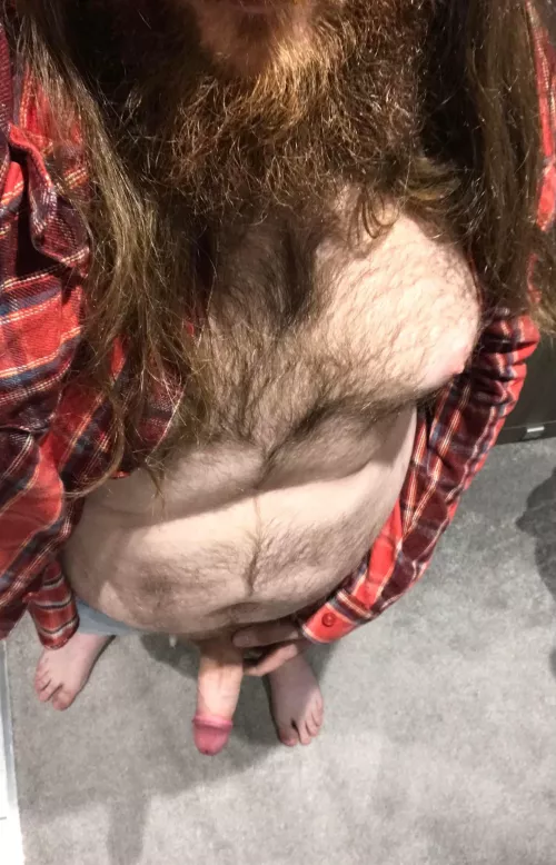 Trying out some different angles, hope you don’t mind a little bit of tummy with your beards and boners by Fuzzy_Wuzzy666