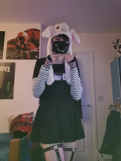 Trying to be cute 😳 by Flowerosia