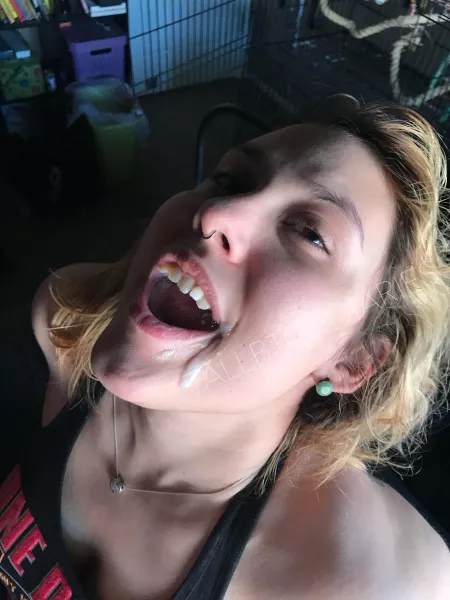 Trying to gurgle this cum ♡ by tallbtchdiaries