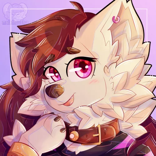 Trying to look cute ~ comm for TheWolfOfWinter, art by me @maiathoustra by maiathoustra