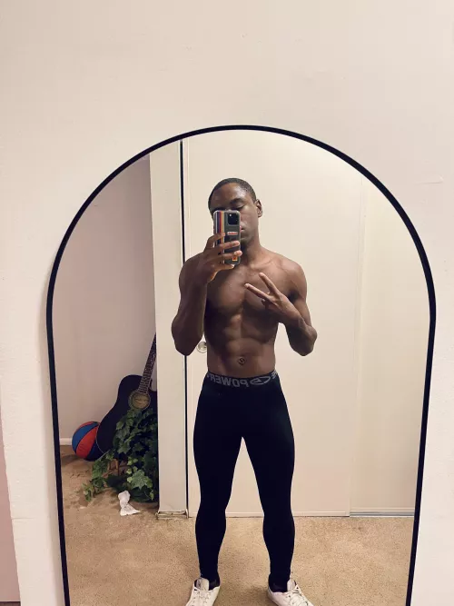 Trying to pump myself up for this workout 😅 by kvinlam