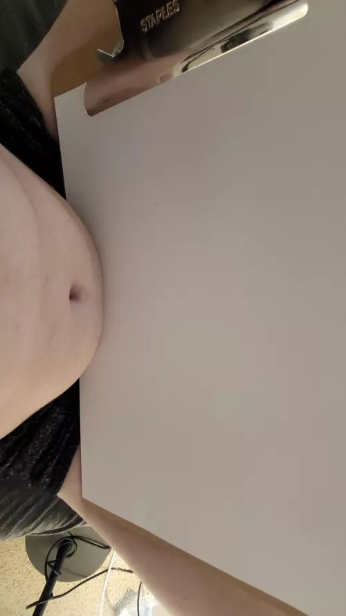 Trying to work, but my belly looks so cute like this 😍 by MissE1997