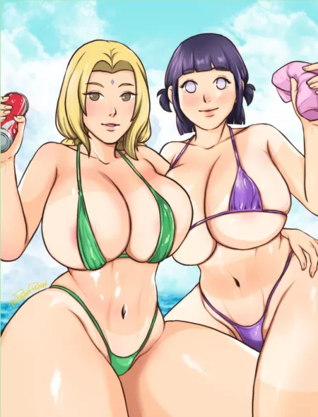 Tsunade and hinata in Bikinis by Kiilopp