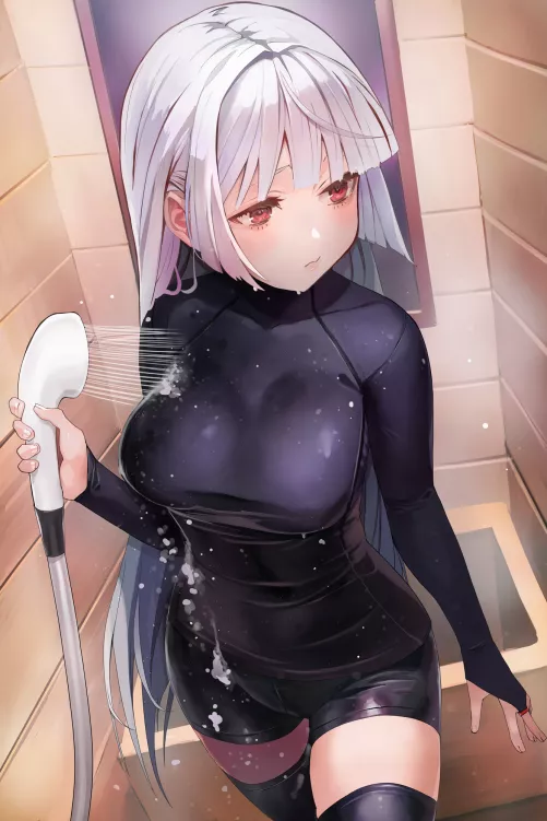 Tsuru Cleaning Off Her Innerwear (Taishi) [Original] by sequence_string