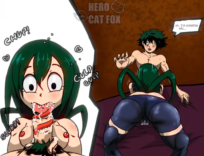 Tsuyu Asui blowjob (Hero Cat Fox) by HeroCatFox