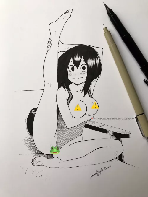 Tsuyu is flexible [Animanghayo_Draw] by AnotherHellCheese