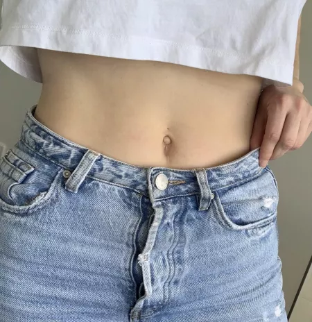 Tummy is out today 💙🤍 by MissyPrimrose