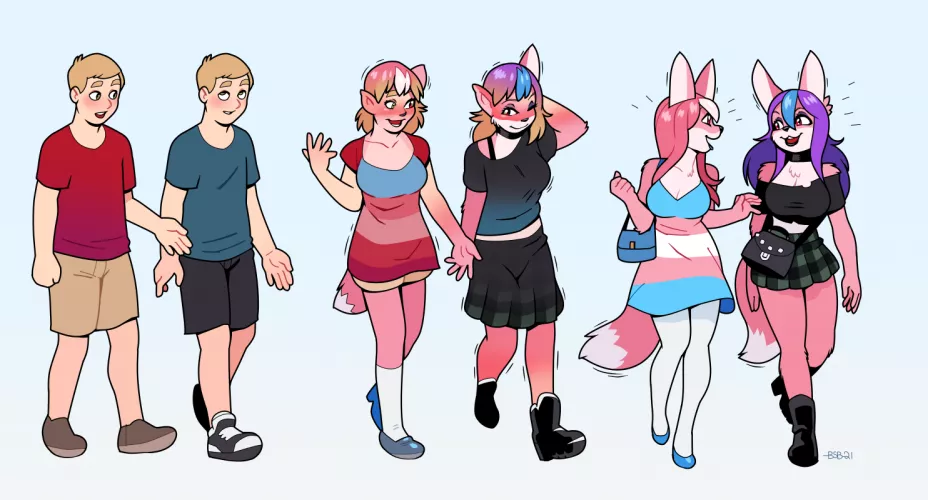 Twin Pride by Blackshirtboy (Furry, TGTF) by not4myprimary