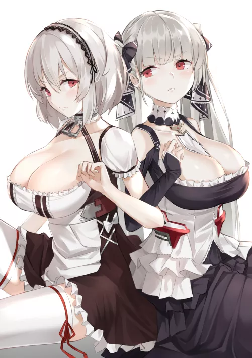 Two Big Titty Maids (HMS Formidable & HMS Sirius) by Ras_Elclare