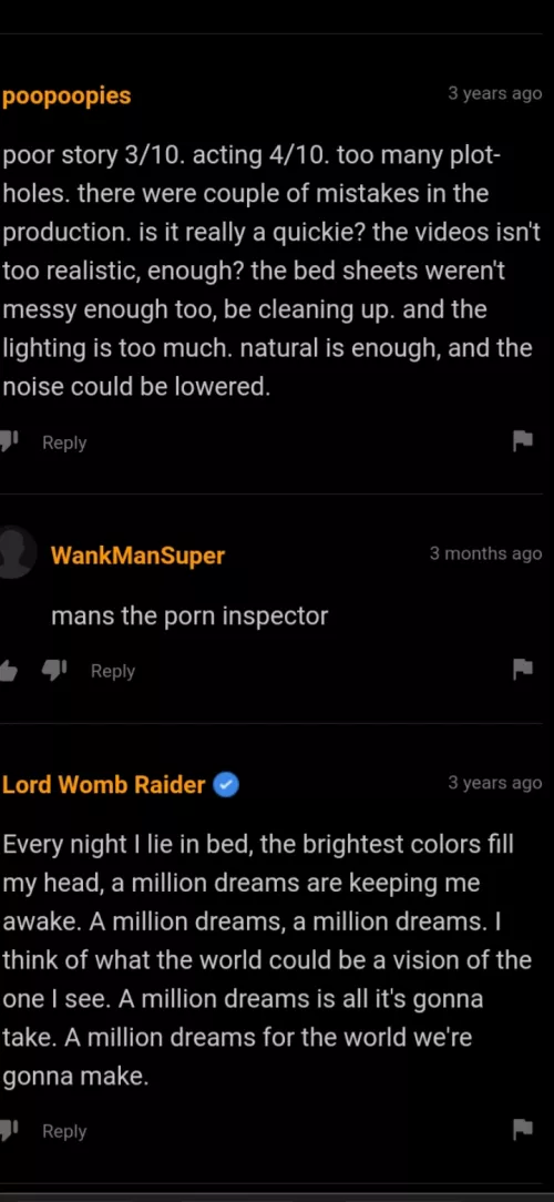 Two comments one post by DIRE_A