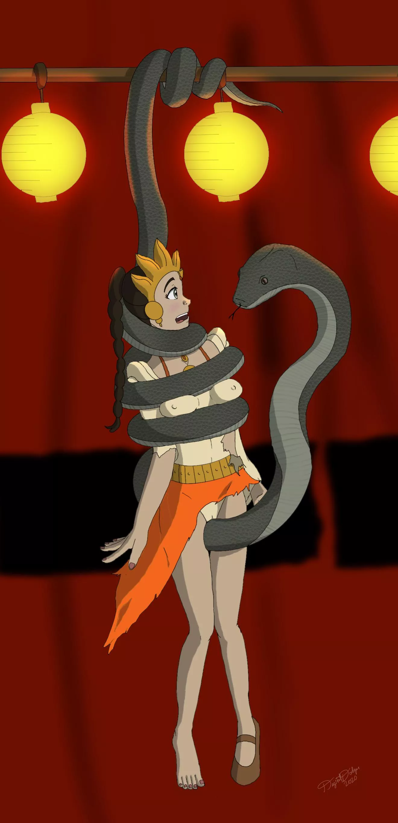 Ty Lee’s Performance [Commission] - As Azula orders all the animals to be released during the circus performance, Ty Lee finds herself in a bit of a bind. (OC: DigitalDodger) posted by DigitalDodger