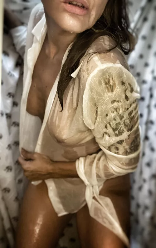 Uh oh! Looks like I (f)orgot to take something off when showering...who wants to help me take it off? by NaughtyGypsy79