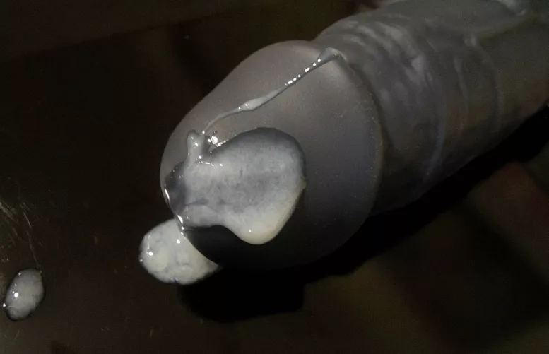Um, Yum, lubing my dildo with my own cum! by SissyAeonCucks