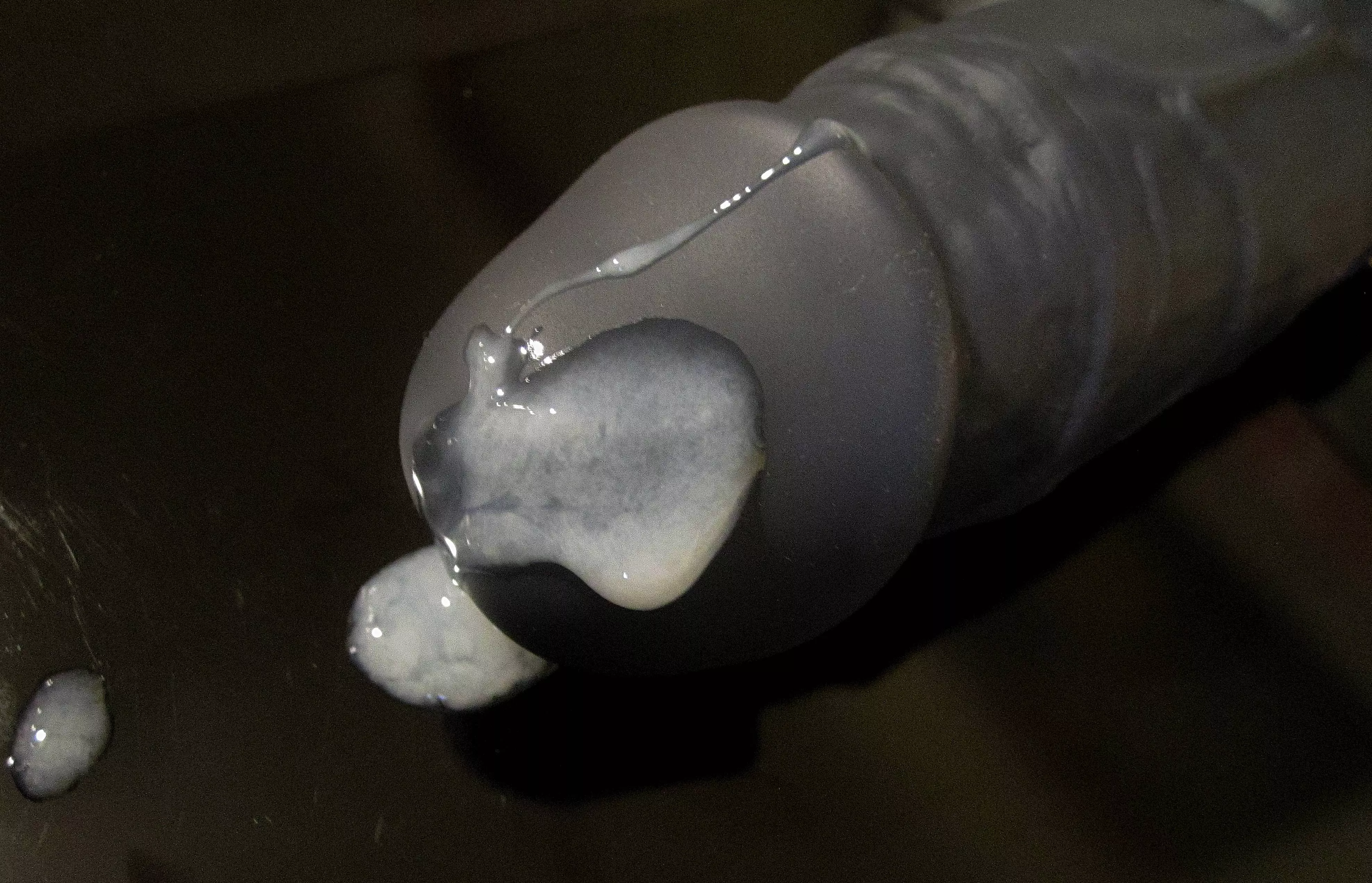 Um, Yum, lubing my dildo with my own cum! posted by SissyAeonCucks