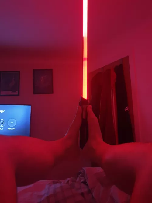 Unpopular opinion: My feet wield this lightsaber better than Darth Vader. by Bisexual_Brat98