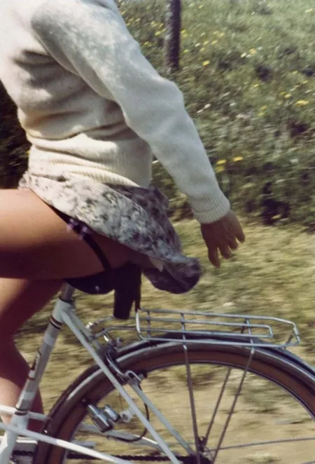 Up her skirt. by devilbunnies