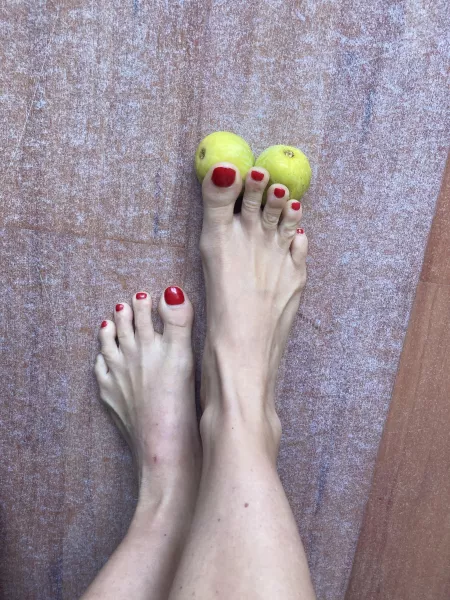 Upvote if you want your balls under my pretty feet...? 😌🦶 by KatieFoot