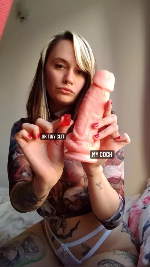 ur tiny clit is like a gummy bear 🤣 where are the sissy sluts? Say Me if your Lil pea is like my candy by rosebabe91