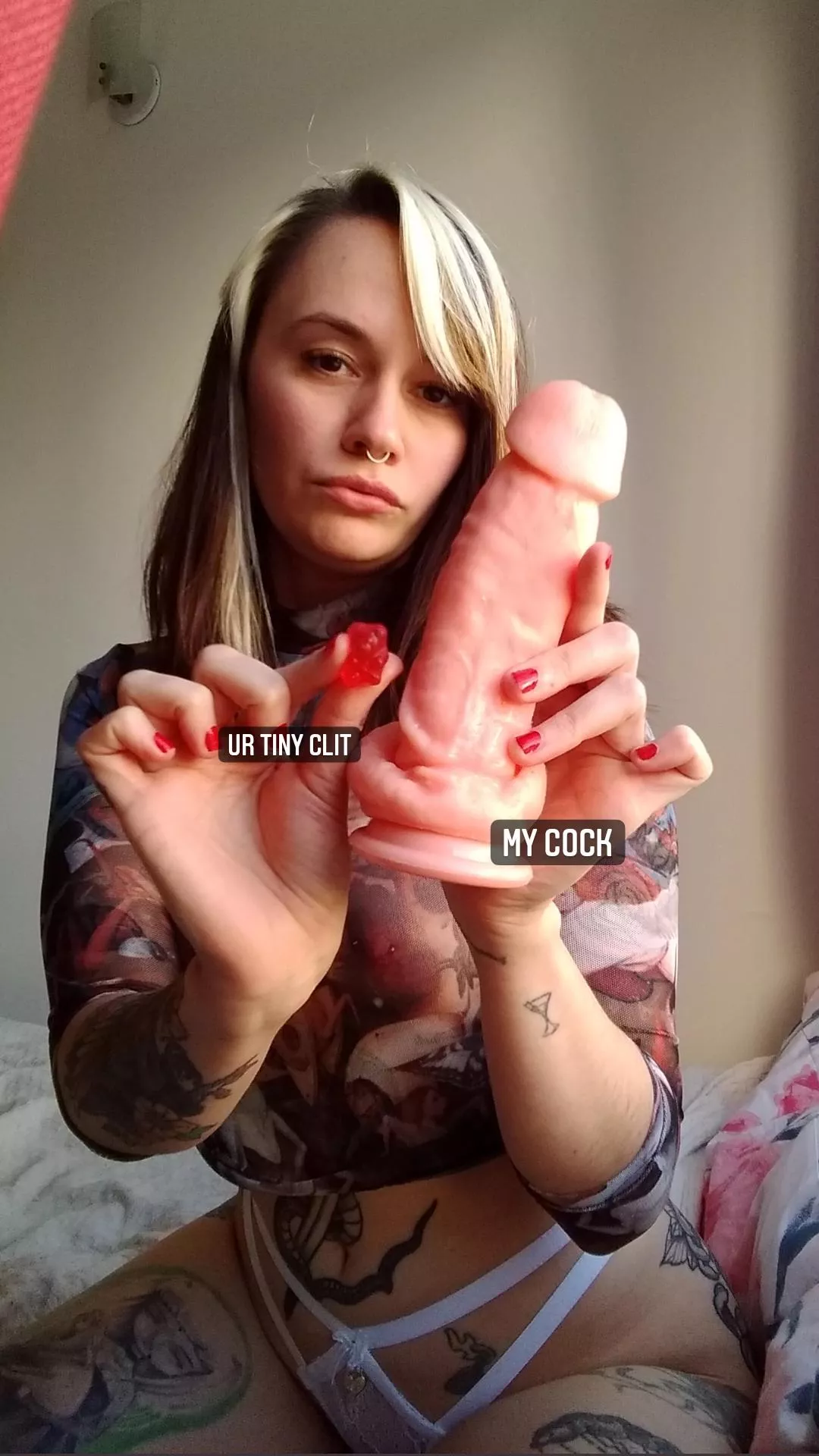 ur tiny clit is like a gummy bear 🤣 where are the sissy sluts? Say Me if your Lil pea is like my candy posted by rosebabe91