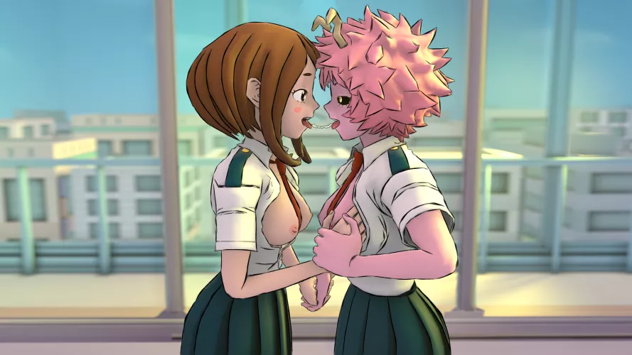 Uraraka & Ashido Intimacy (Self) by SlimeBoi33