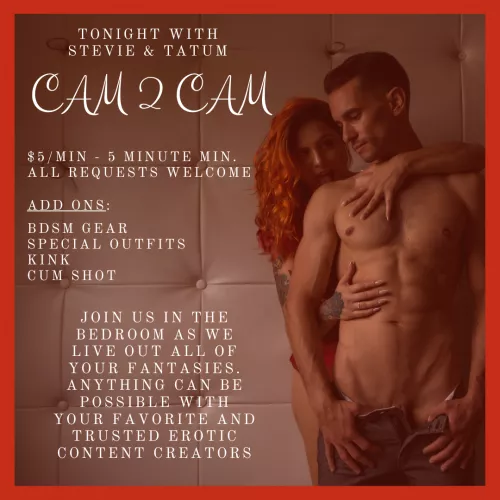 Use us for your pleasure, and let's sexplore together from 8:30-11:30pm PST 😈 Link in comments by sexplorationcouple1