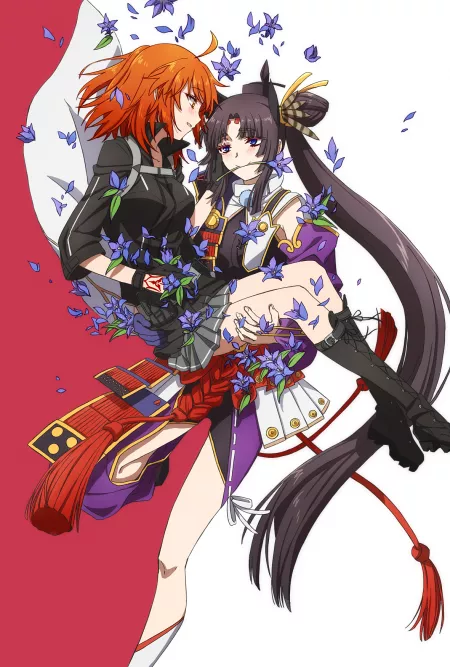 Ushiwakamaru & Gudako [Fate/Grand Order] by captainhentai95