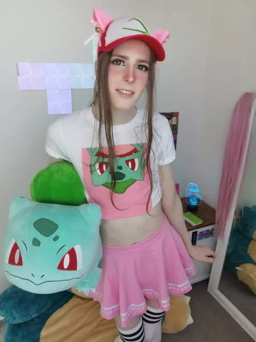 uwu ash ketchum being a cutie😊💕 ft my bulbasaur by lilhyperpotion