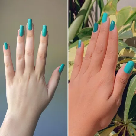 u/yull_sarangi and my matching teal nails 💕 by myfingersandtoes