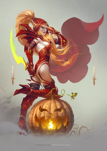 Valeera Sanguinar Halloween (Dmitry Prozorov) [Warcraft] by sequence_string