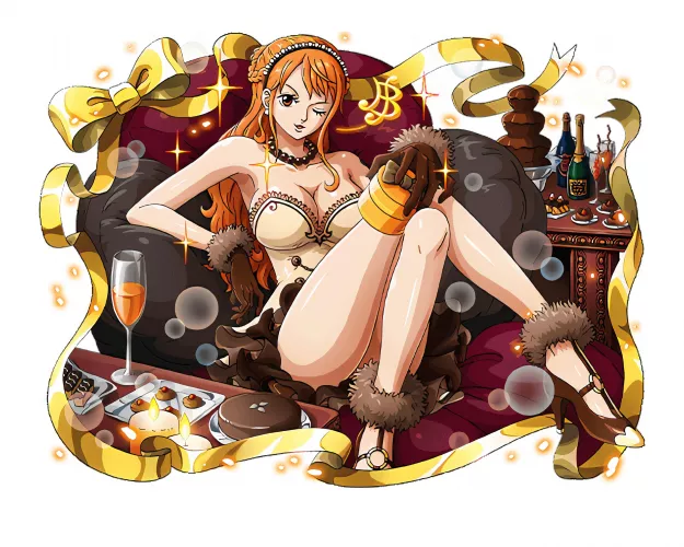 Valentine's Day Nami 💕🧡💖 (One Piece Treasure Cruise) by MeDahMann